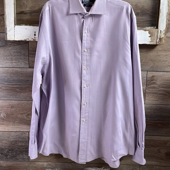 Polo by Ralph Lauren Men’s Regent Classic Fit Long Sleeve Dress Shirt, 17 1/2 XL - Picture 2 of 6